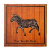 Carved Polka Dot Zebra Tegeltje (Voorkant)