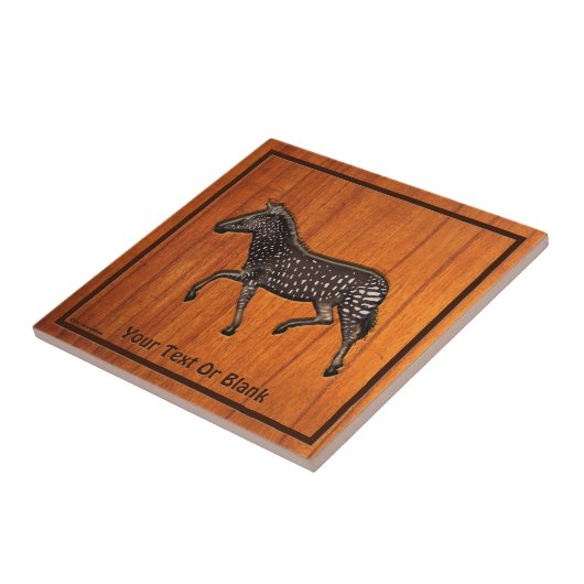 Carved Polka Dot Zebra Tegeltje (Zijkant)