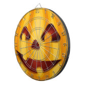 Carved pomkin glimlachend Halloween design Dartbord (Voorkant Rechts)