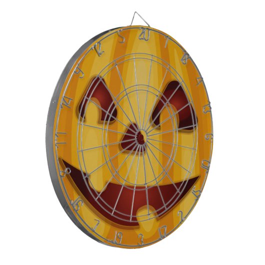 Carved pomkin glimlachend Halloween design Dartbord (Voorkant Links)