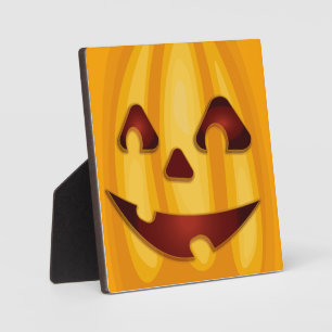 Carved pomkin glimlachend Halloween design Fotoplaat