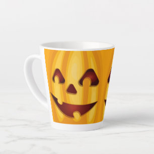 Carved pomkin glimlachend Halloween design Latte Mok