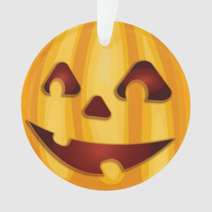 Carved pomkin glimlachend Halloween design Ornament