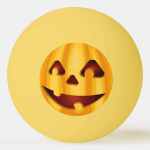 Carved pomkin glimlachend Halloween design Pingpongbal