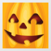 Carved pomkin glimlachend Halloween design Raamsticker (Vel)