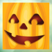 Carved pomkin glimlachend Halloween design Raamsticker (Vel 3)