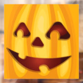 Carved pomkin glimlachend Halloween design Raamsticker (Vel 2)