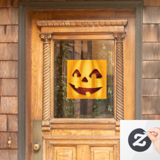 Carved pomkin glimlachend Halloween design Raamsticker (Huis Deur)