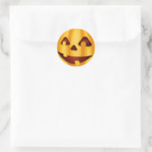 Carved pomkin glimlachend Halloween design Ronde Sticker (Tas)