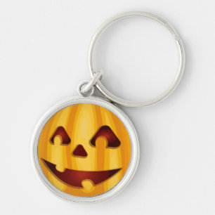 Carved pomkin glimlachend Halloween design Sleutelhanger