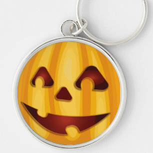 Carved pomkin glimlachend Halloween design Sleutelhanger