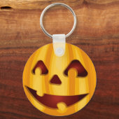 Carved pomkin glimlachend Halloween design Sleutelhanger (Achterkant)