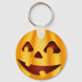 Carved pomkin glimlachend Halloween design Sleutelhanger (Achterkant)