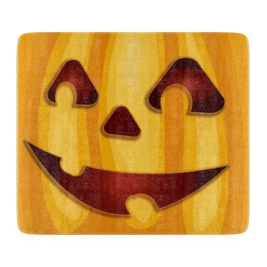 Carved pomkin glimlachend Halloween design Snijplank (Voorkant)