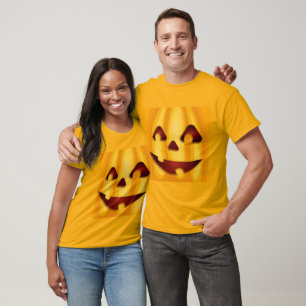 Carved pomkin glimlachend Halloween design T-Shirt