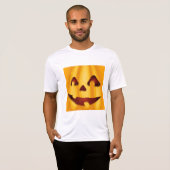 Carved pomkin glimlachend Halloween design T-shirt (Voorkant volledig)