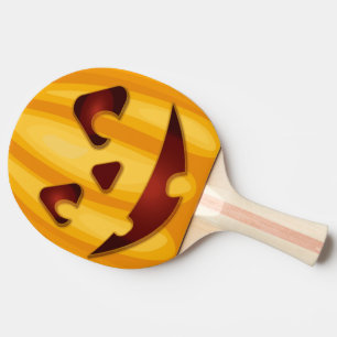 Carved pomkin glimlachend Halloween design Tafeltennisbatje