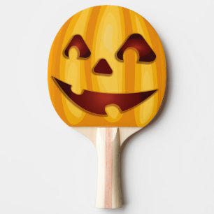 Carved pomkin glimlachend Halloween design Tafeltennisbatje