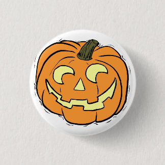 Carved Pumpkin Face Ronde Button 3,2 Cm