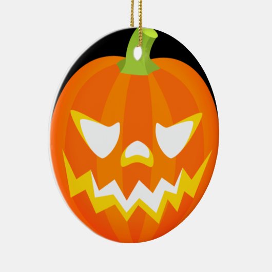 Carved Pumpkin - Halloween Keramisch Ornament (Rechts)