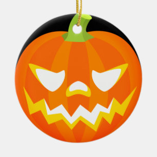 Carved Pumpkin - Halloween Keramisch Ornament