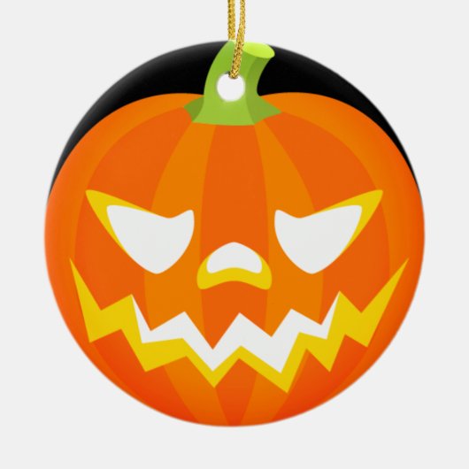 Carved Pumpkin - Halloween Keramisch Ornament (Voorkant)