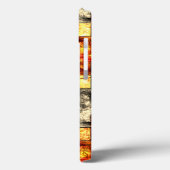 Carved rechtangular pieces beige and reddish align Case-Mate iPhone case (Achterkant / Links)