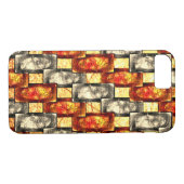 Carved rechtangular pieces reddish and beige align Case-Mate iPhone case (Achterkant (Horizontaal))