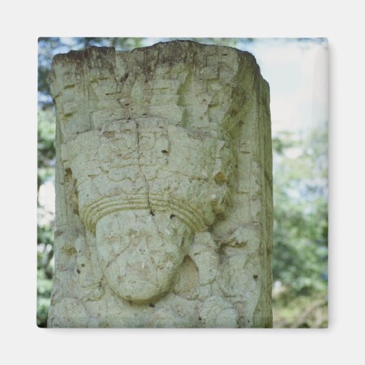 Carved Rock Sculpture Ancient Mayan Ruins Honduras Magneet (Voorkant)