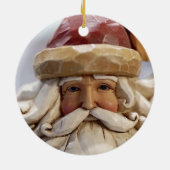 Carved Santa Face Keramisch Ornament (Achterkant)