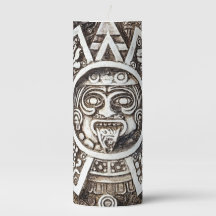 Carved Stone Mayan Aztec MesoAmerican Sun Calendar