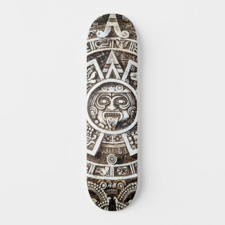 Carved Stone Mayan Aztec Mesoamerican Sun Calendar Persoonlijk Skateboard