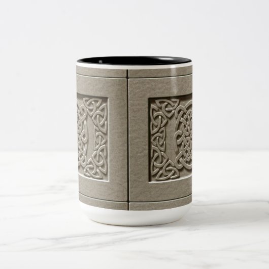 Carved Stone Texture Celtic Knots Mok (Center)