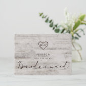 Carved Sweethearts is mijn Bridesmaid-Kaart (Staand voorkant)