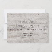 Carved Sweethearts Matron of Honor proposal Kaart (Achterkant)