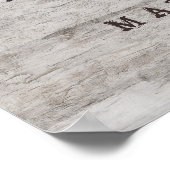 Carved Sweethearts Rustic Birch Guestbook Poster (Hoek)