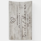 Carved Sweethearts Rustic Vrijgezellenfeest Welkom Spandoek (Verticaal)