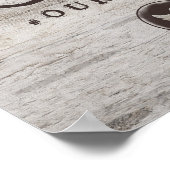 Carved Sweethearts Share the Love Wedding Sign Poster (Hoek)