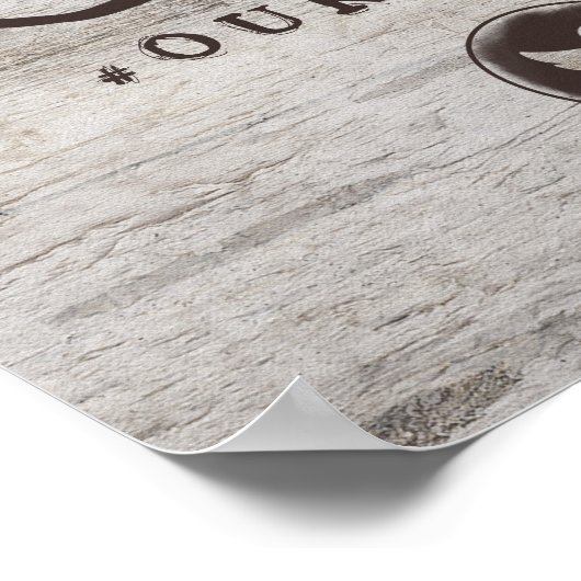 Carved Sweethearts Share the Love Wedding Sign Poster (Hoek)