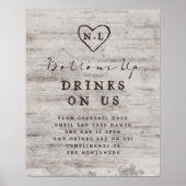 Carved Sweethearts Weddenschap Open Bar Teken Poster (Voorkant)