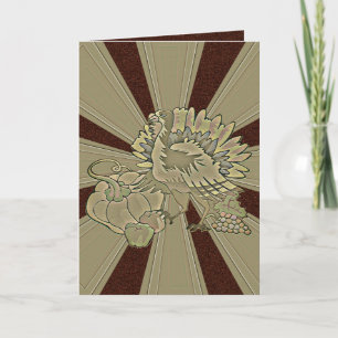 Carved Thanksgiving Turkey - Feestdagen Kaart