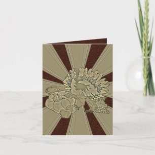 Carved Thanksgiving Turkey - Feestdagen Kaart