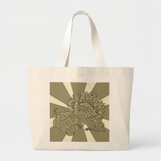 Carved Thanksgiving Turkey - Grote Tote Bag (Voorkant)