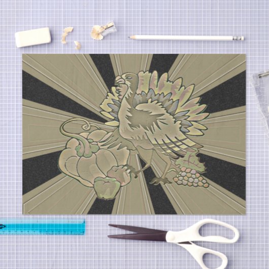 Carved Thanksgiving Turkey - Tissuepapier (Craft)