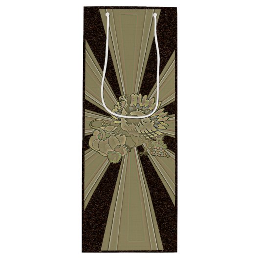 Carved Thanksgiving Turkey - Wijn Cadeautas (Voorkant)