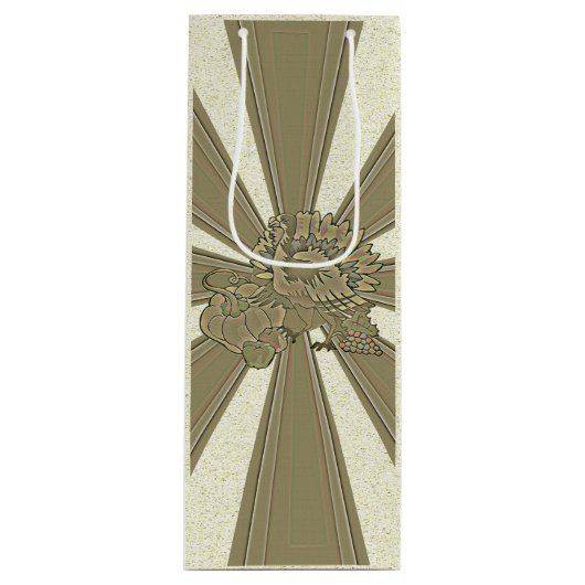 Carved Thanksgiving Turkey - Wijn Cadeautas (Voorkant)