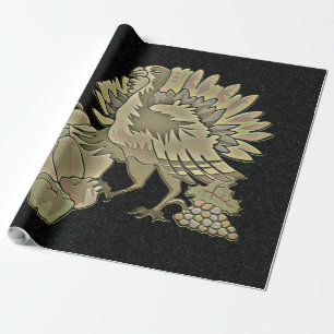 Carved Thanksgiving Turkije - Cadeaupapier