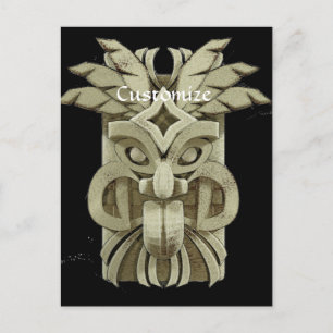 Carved Tiki scculpture Thunder_Cove Briefkaart