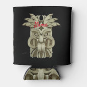 Carved Tiki Sculpture Thunder Blikjeskoeler (Voorkant)