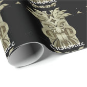 Carved Tiki Sculpture Thunder Cadeaupapier (Rol Hoek)